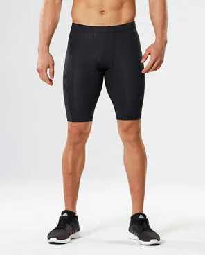 2XU Men's COMPRESSION SHORTS : MA3851B - BLK/NRO