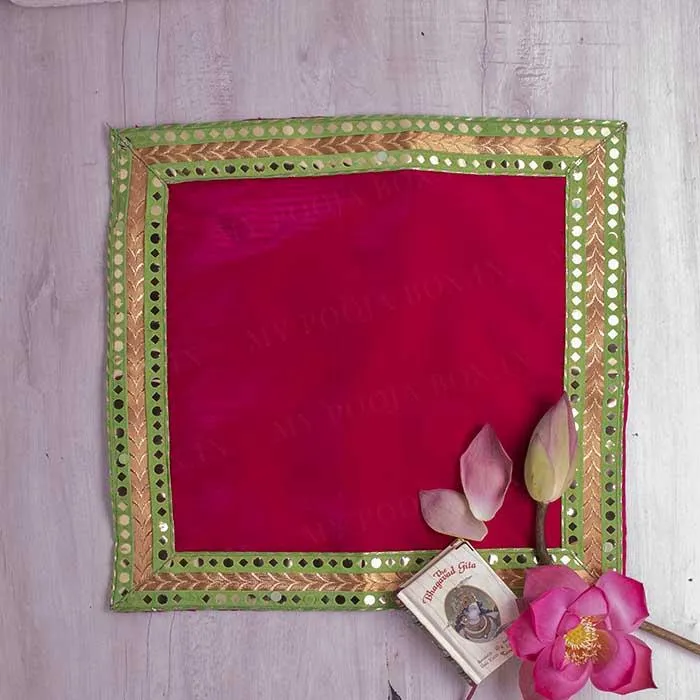 30x30 Designer Velvet Pooja Aasan