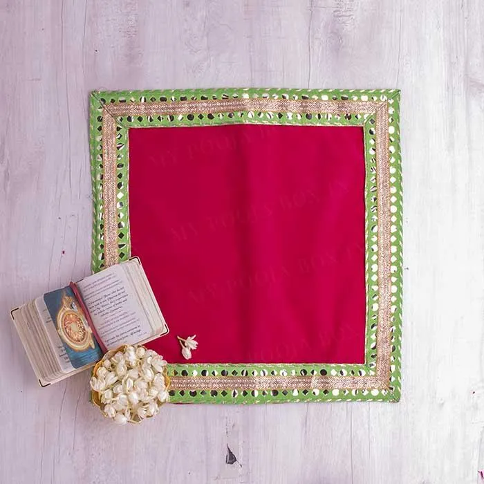 30x30 Designer Velvet Pooja Aasan