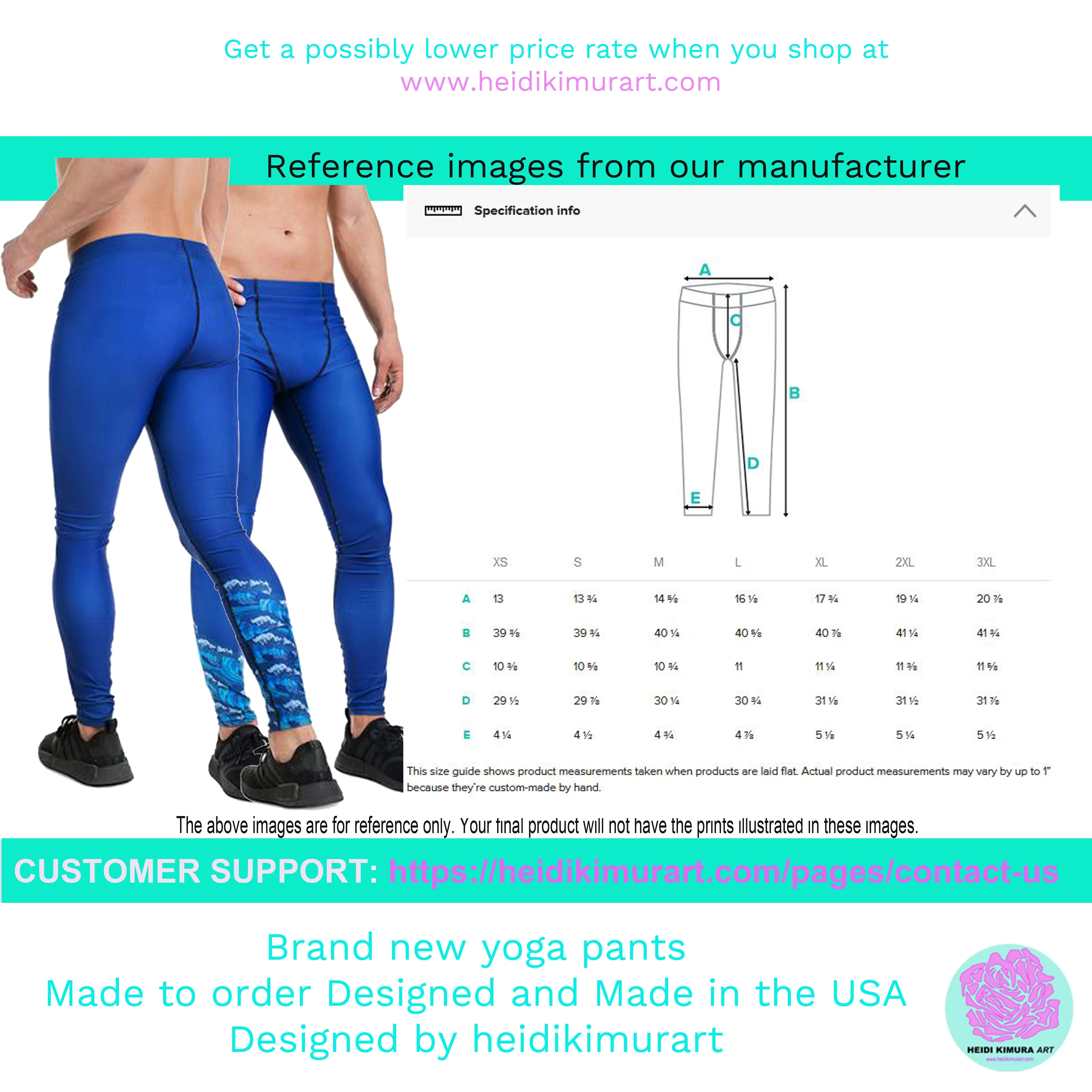 Abstract Japanese Style Men's Leggings, Abstract Meggings Compression Tights-Made in USA/MX/EU