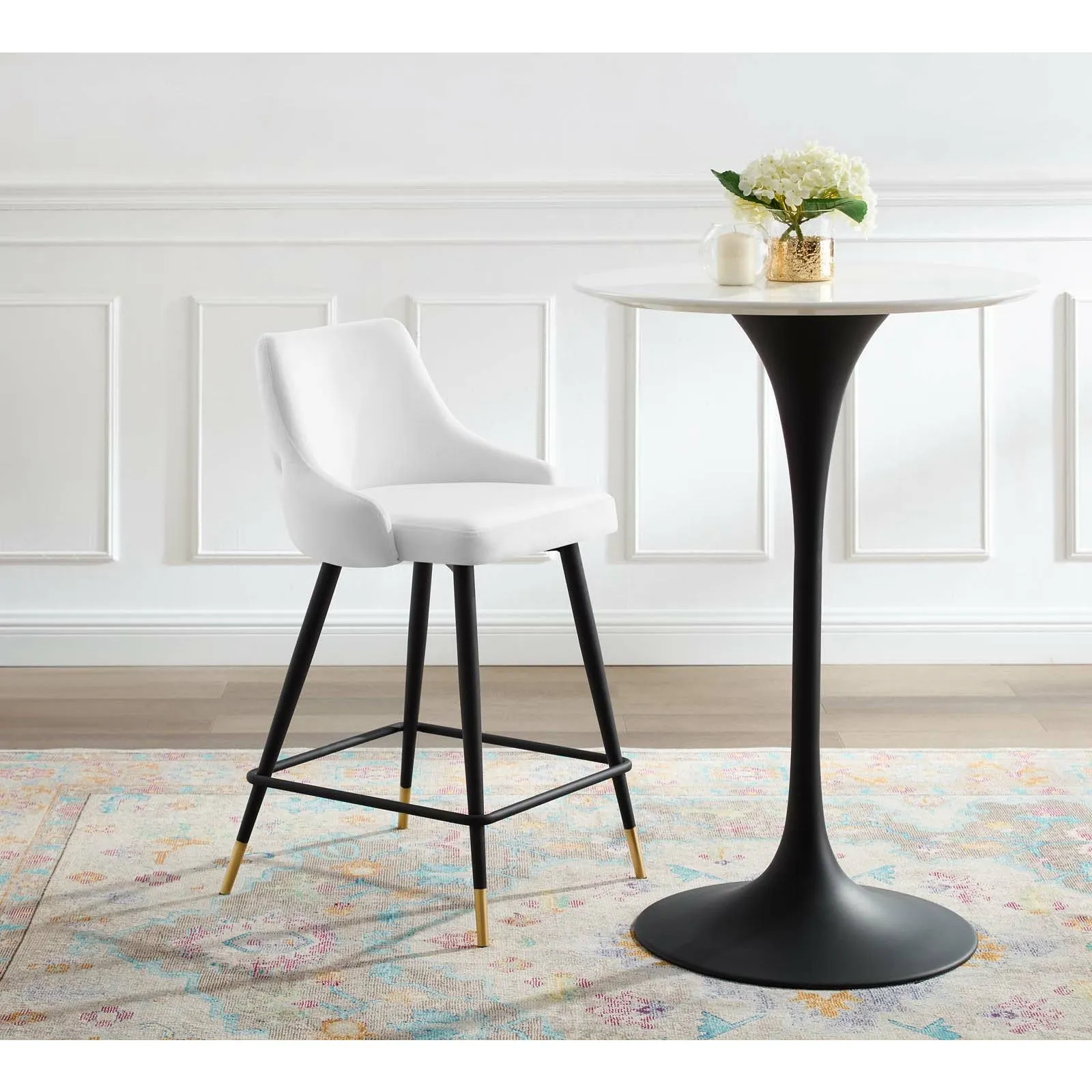 Adorn Performance Velvet Counter Bar Stool