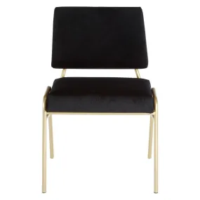 Alexa Black Velvet Chair