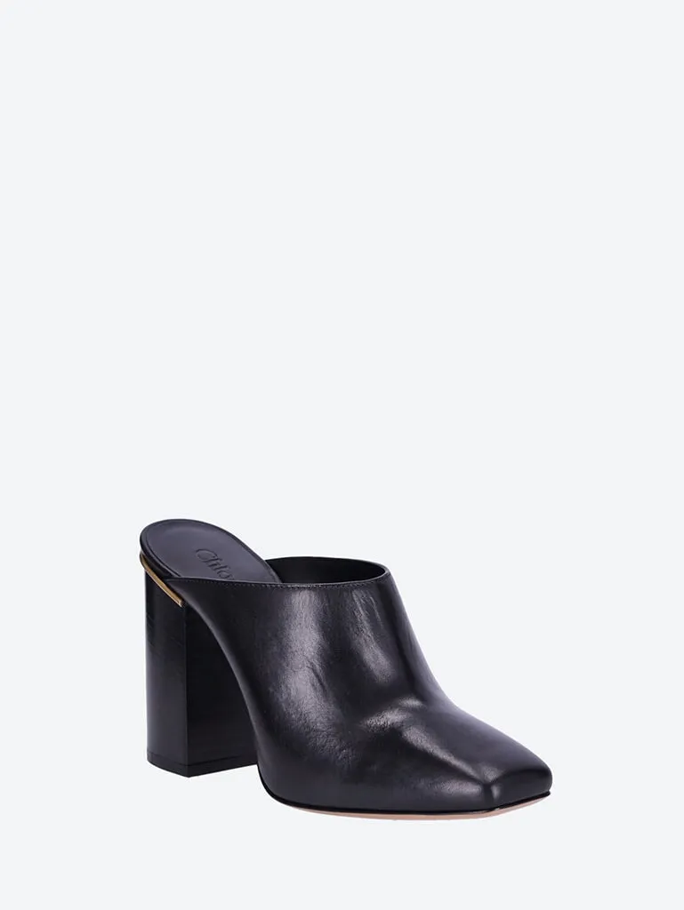 Ambre leather mules