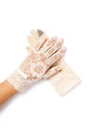 Amelie Lace Gloves -  Ivory Touch