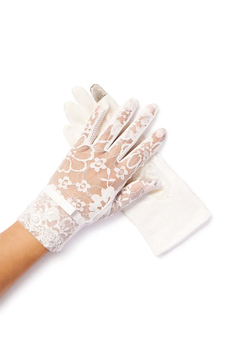 Amelie Lace Gloves -  Ivory Touch