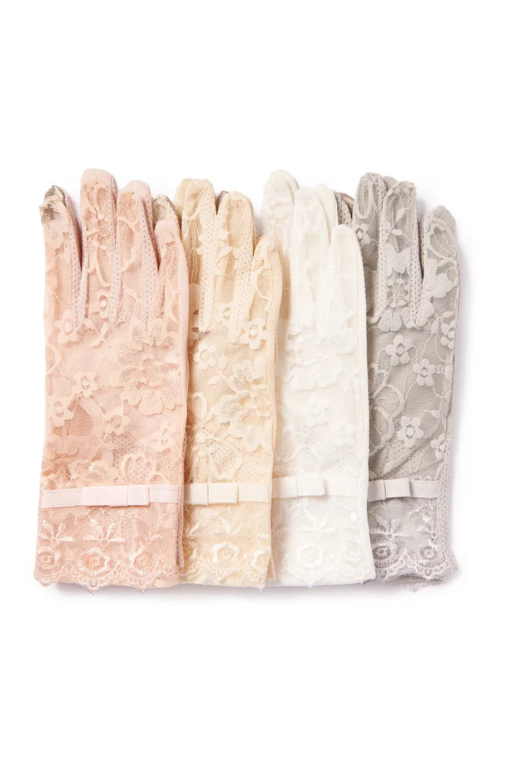 Amelie Lace Gloves -  Ivory Touch