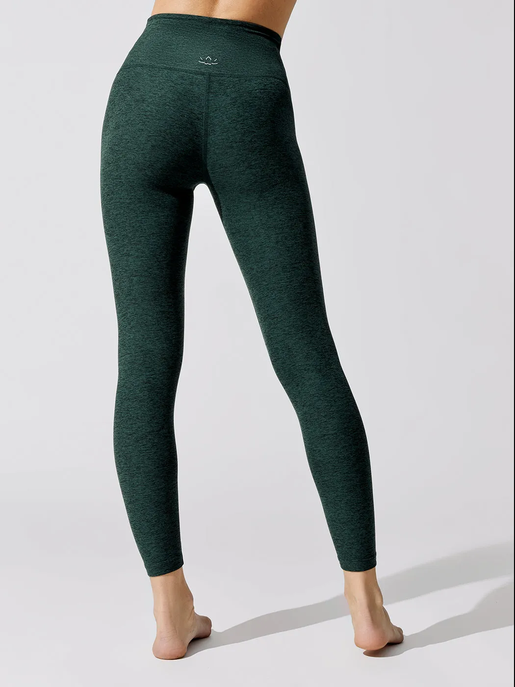 At Your Leisure High Waisted Midi Legging - Forest Green Pine