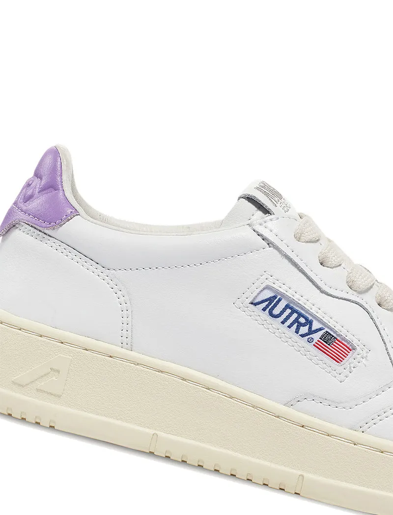 Autry Womens Medalist Low Trainer Leather / Leather - White / Lavender