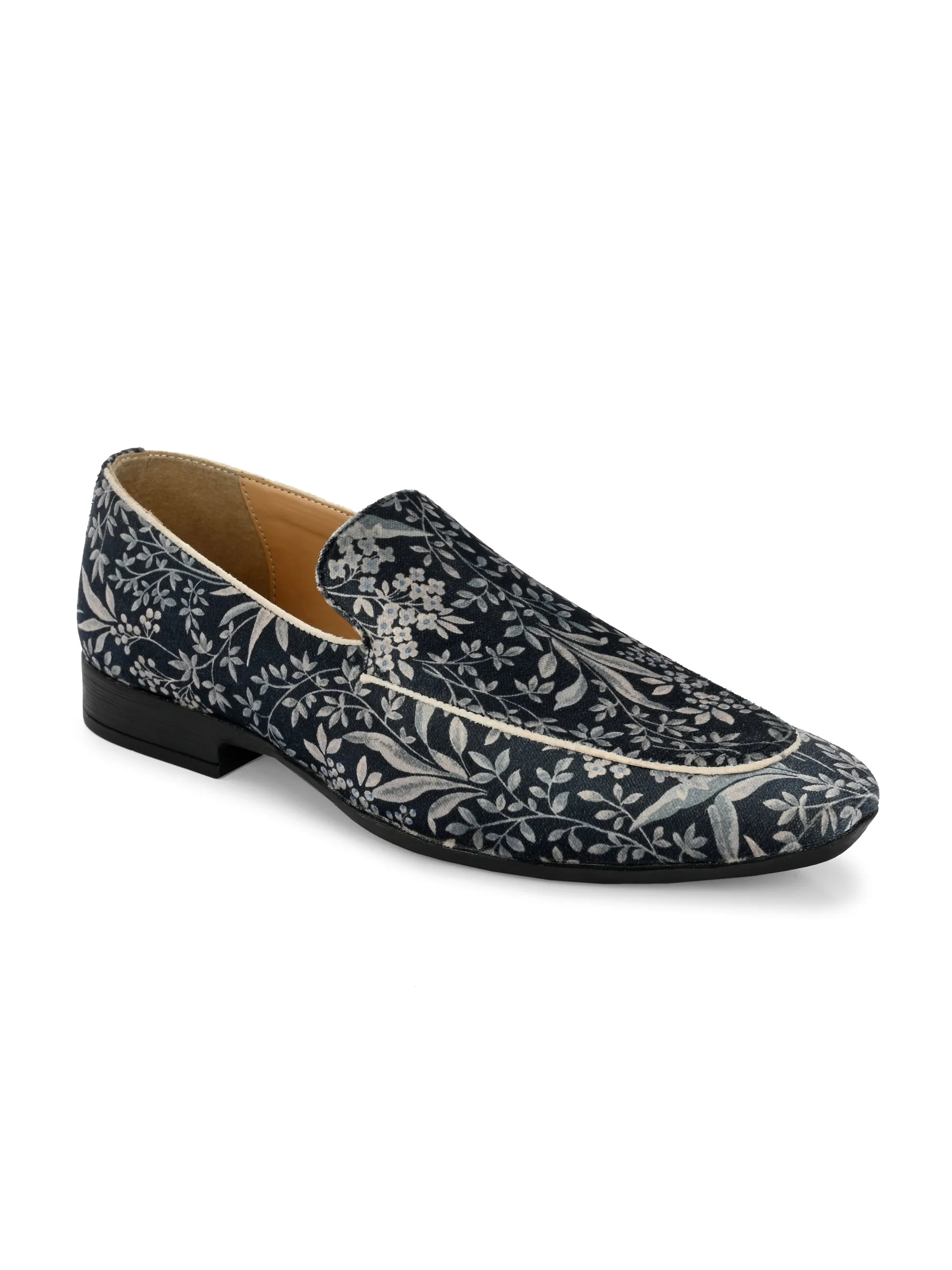 Bageecha Blue Velvet Loafers