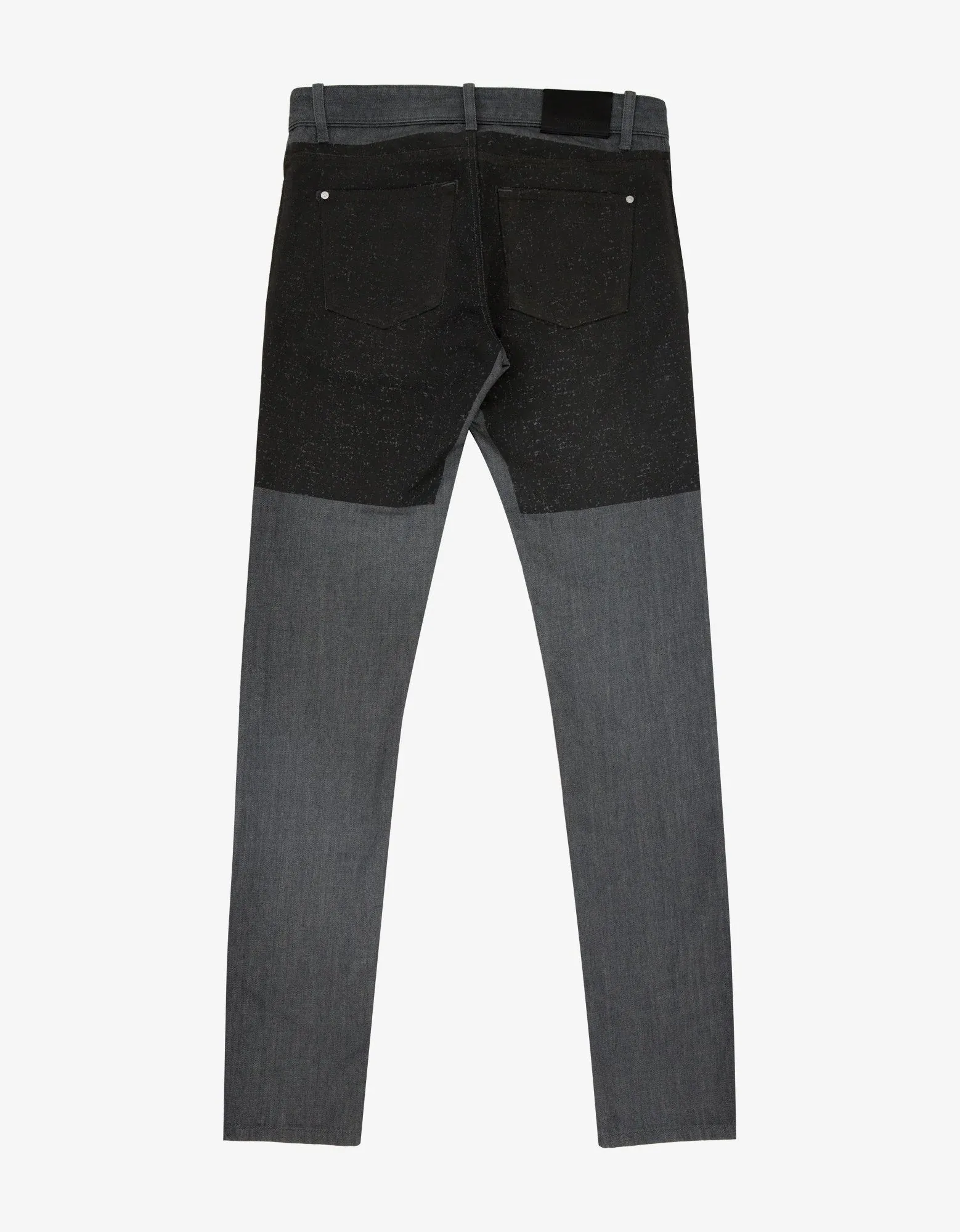 Balenciaga Grey Coated Panel Denim Jeans