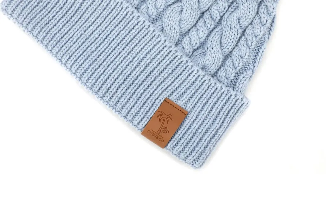 Beanie Knitted - Blue (Kids-Adults)