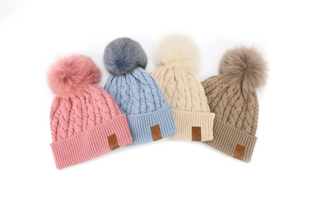 Beanie Knitted - Blue (Kids-Adults)