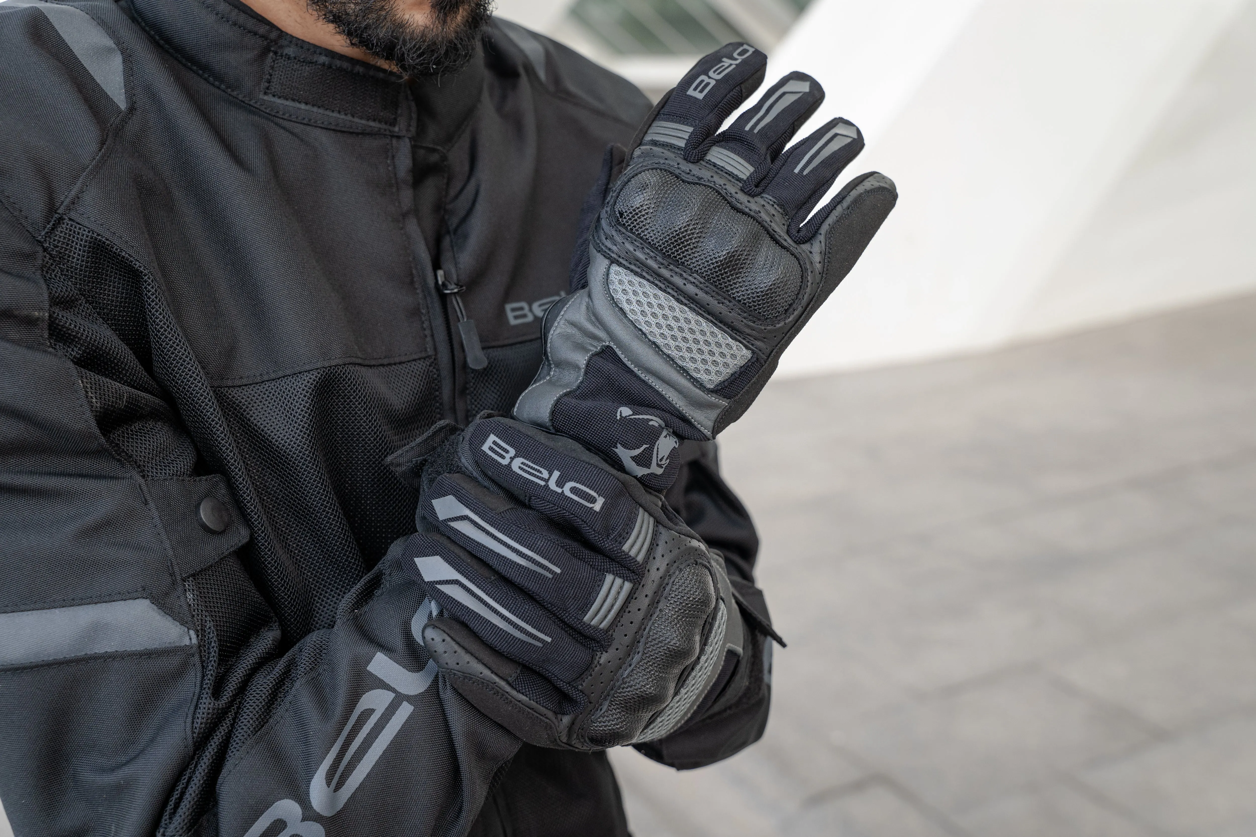 BELA Hero Air  - Summer Mesh Gloves - Black Gray Blue