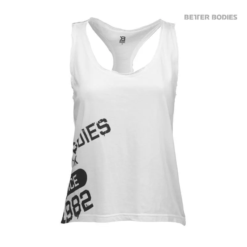 Better Bodies Leisure Raw T-Back - White