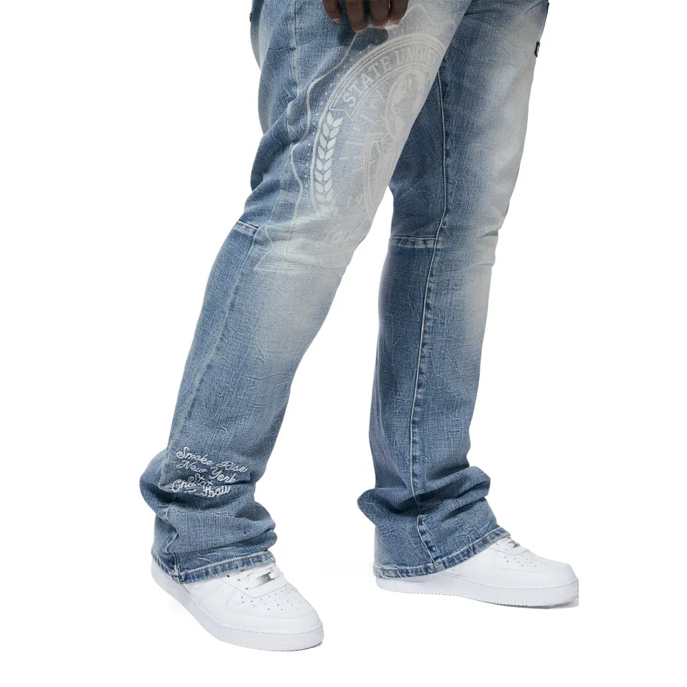 Big And Tall Varsity Denim Jeans - Canal Blue