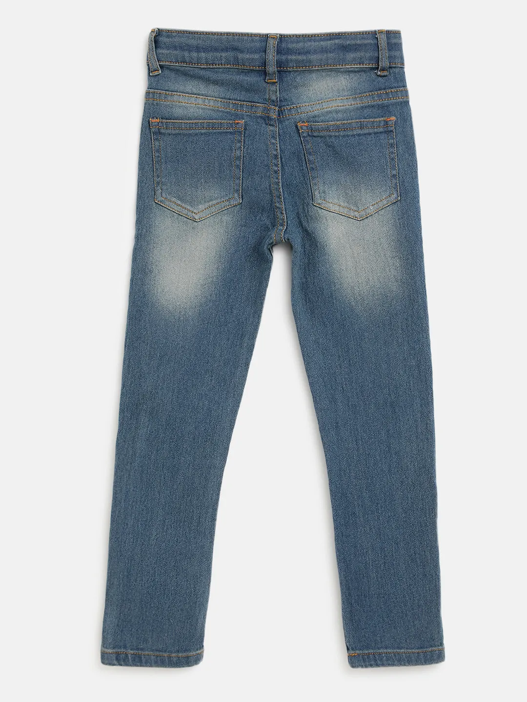 Boys Khakhi Tint Stretchable Denim Jeans