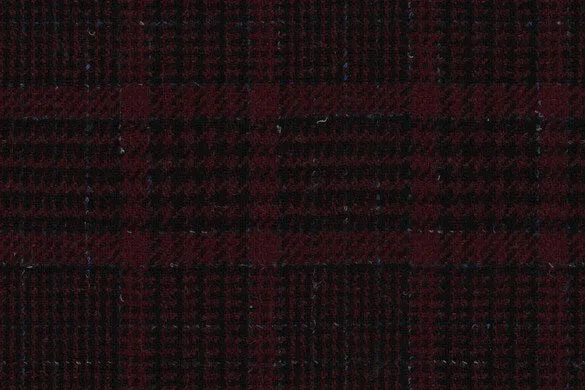 Burgundy Check 100% Wool (Ref-414007)