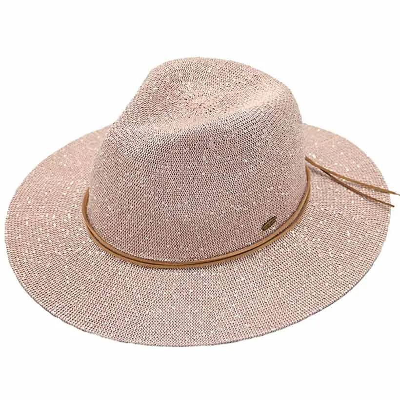 C.C Knitted Panama Hat with Sequins