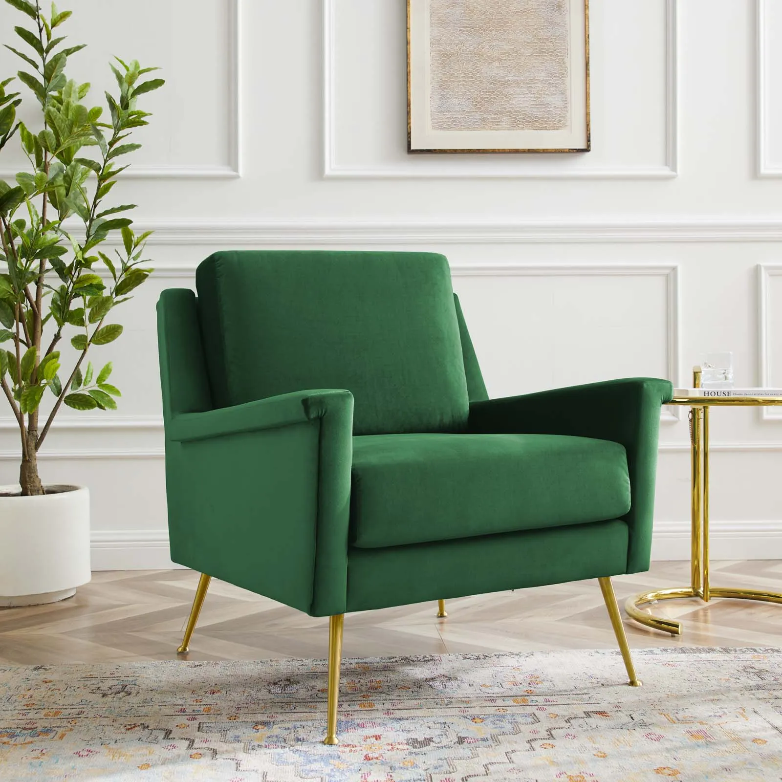 Chesapeake Performance Velvet Armchair