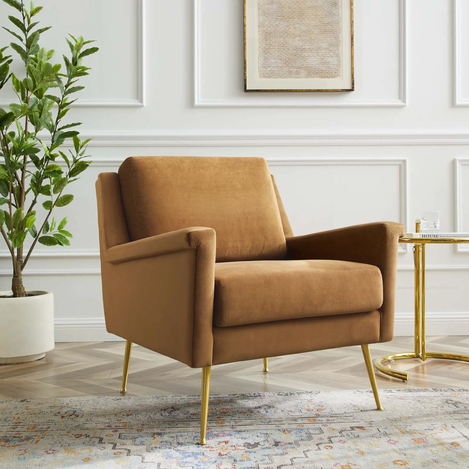 Chesapeake Performance Velvet Armchair