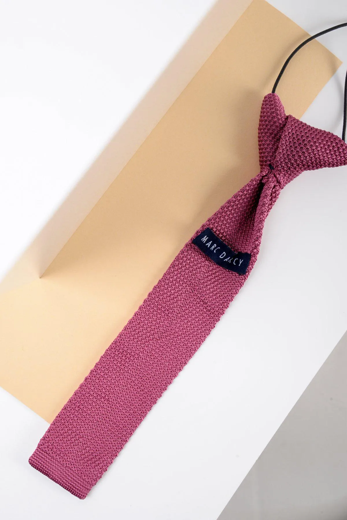 Children's Knitted Tie In Berry