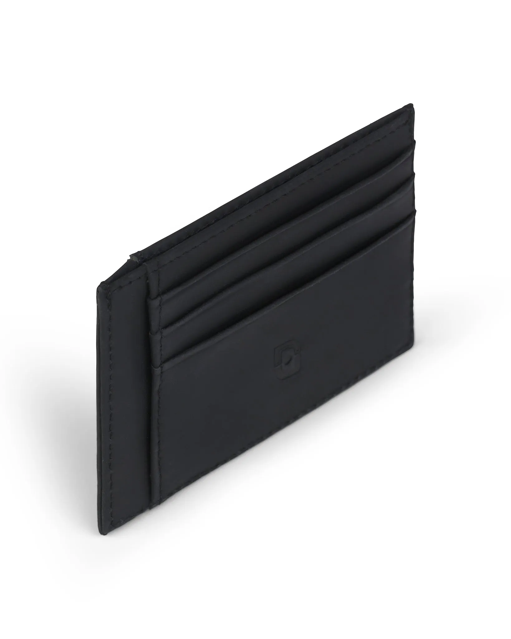 Compact Leather Cardholder - Negro