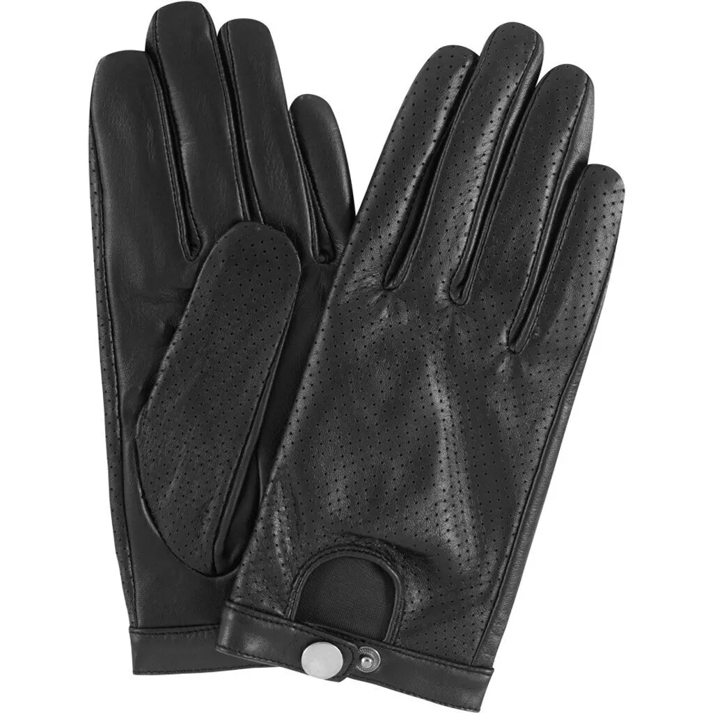 Cool leather gloves with finger touch / 15196 - Black (Nero)