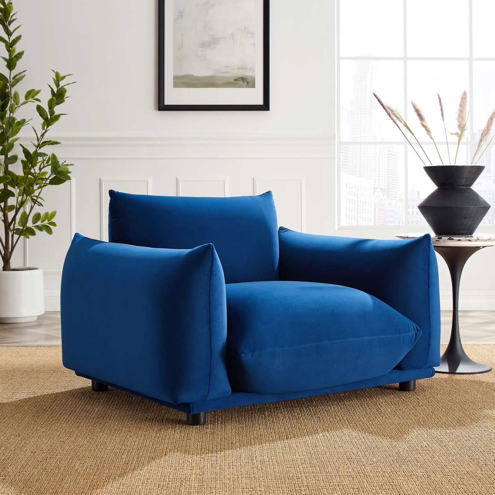 Copious Performance Velvet Armchair