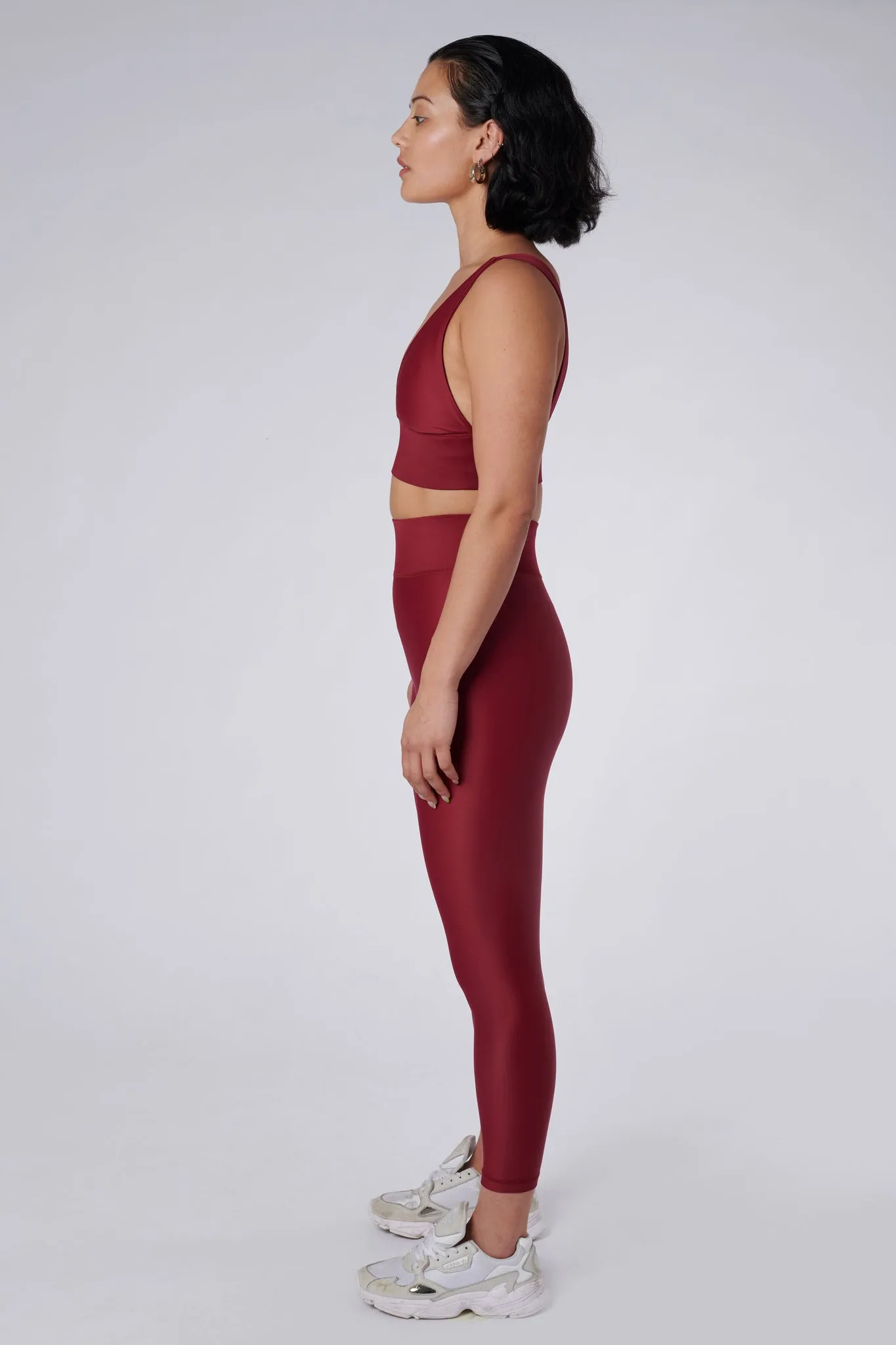 Cora Compression Leggings | Recycled Nylon | Wine