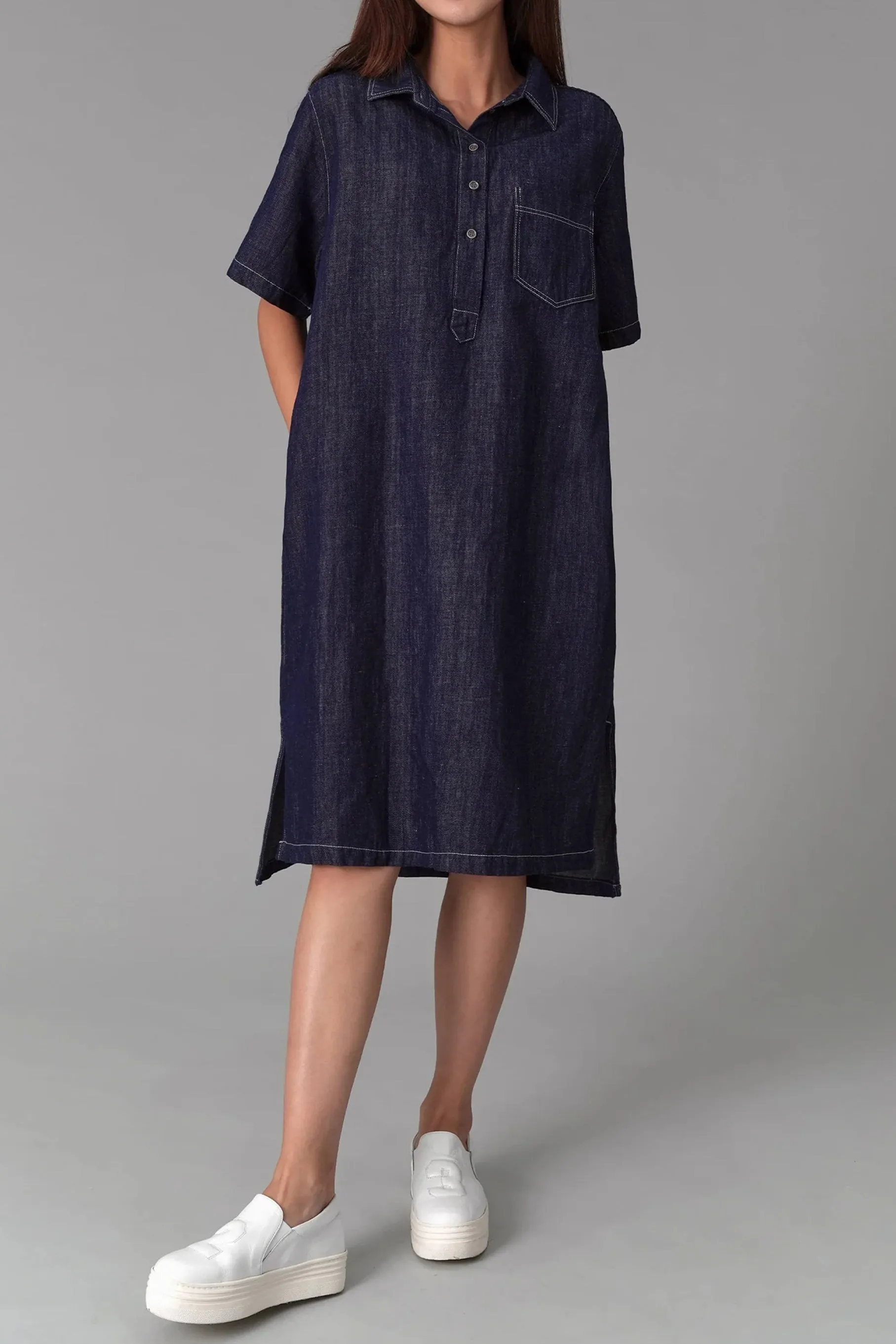 Corrine Denim Dress, Denim