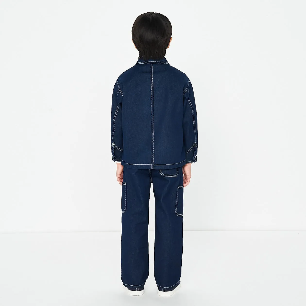 Cotton Kapok Denim Wide Jeans (5-14Y)