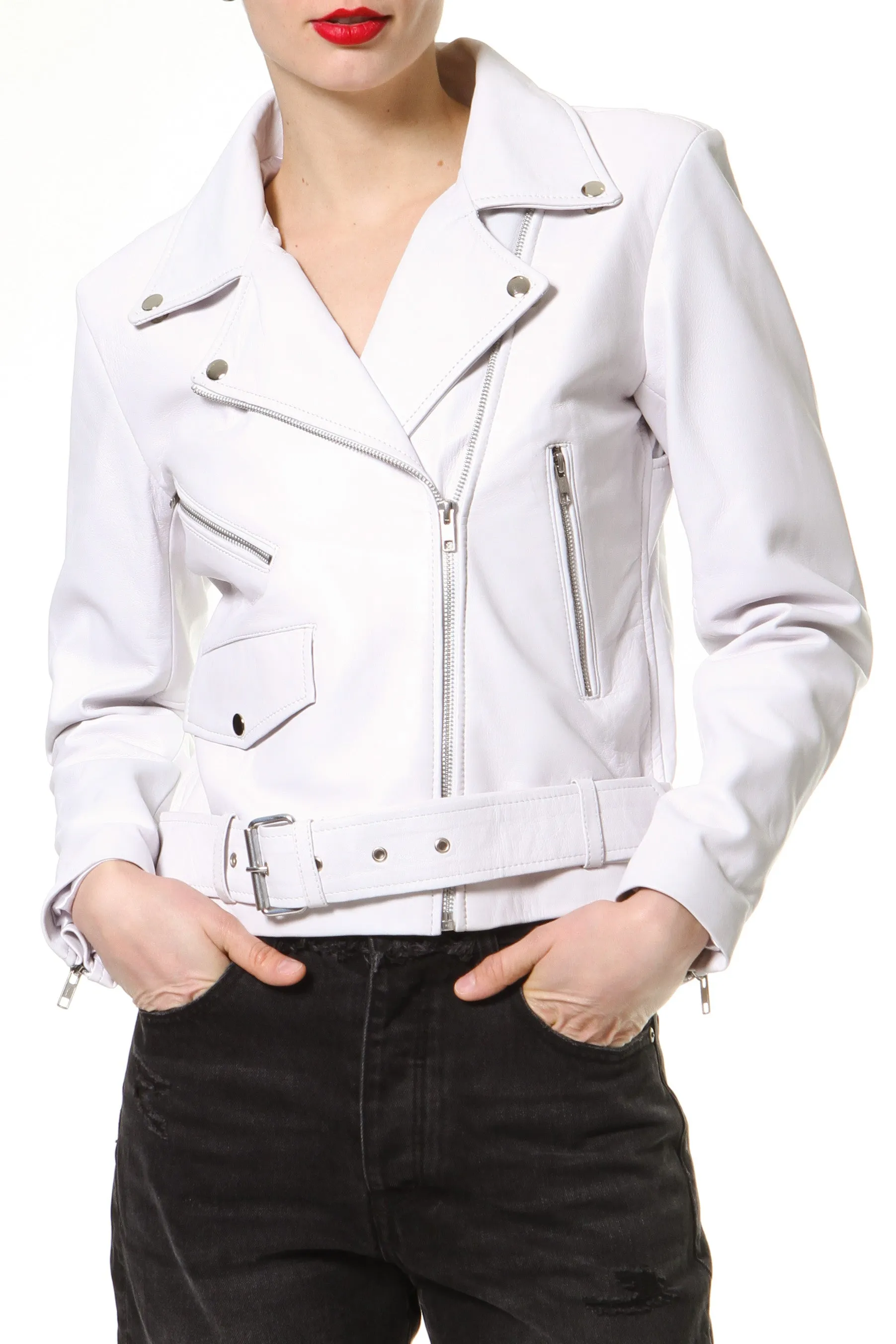 Crop Leather Biker