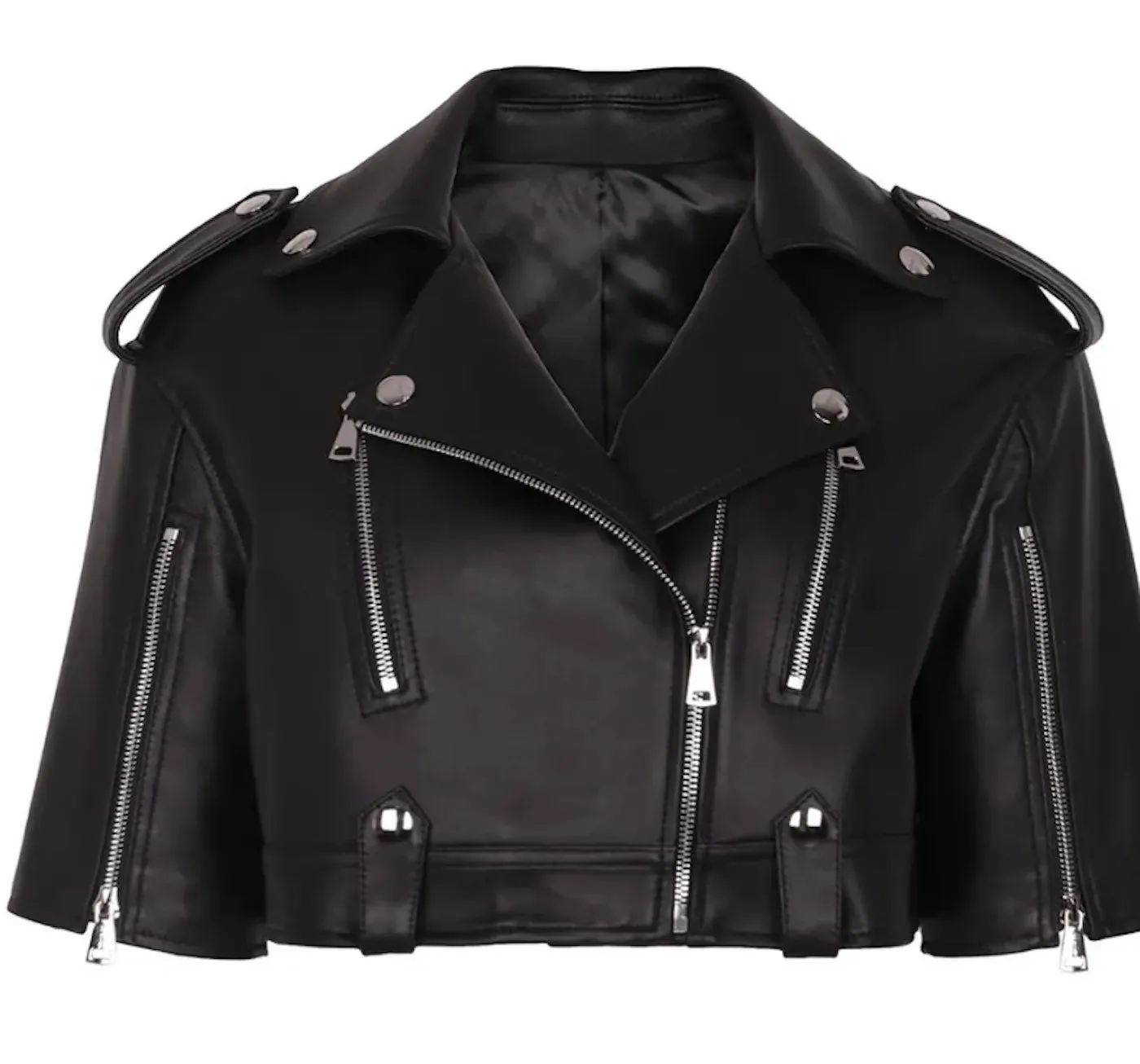 Crop Leather Moto