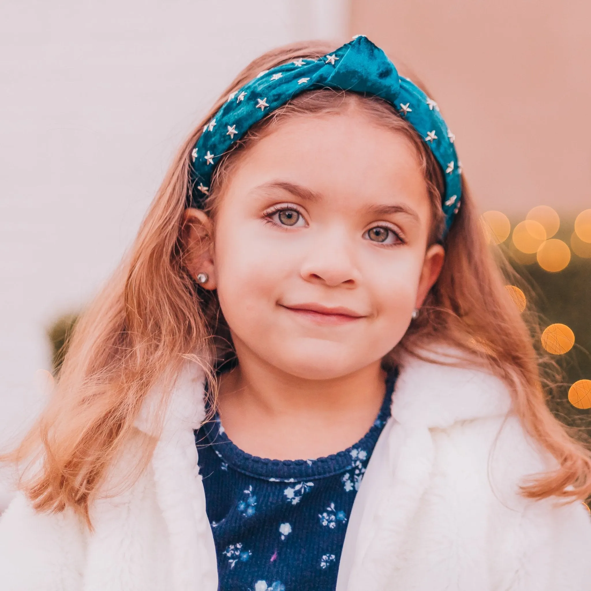 Crushed Velvet Knot Studded Star Headband