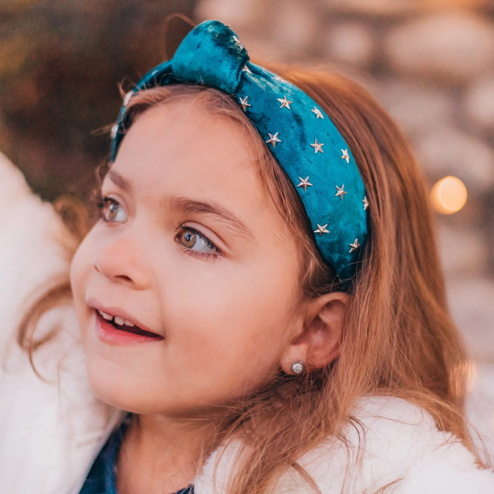 Crushed Velvet Knot Studded Star Headband