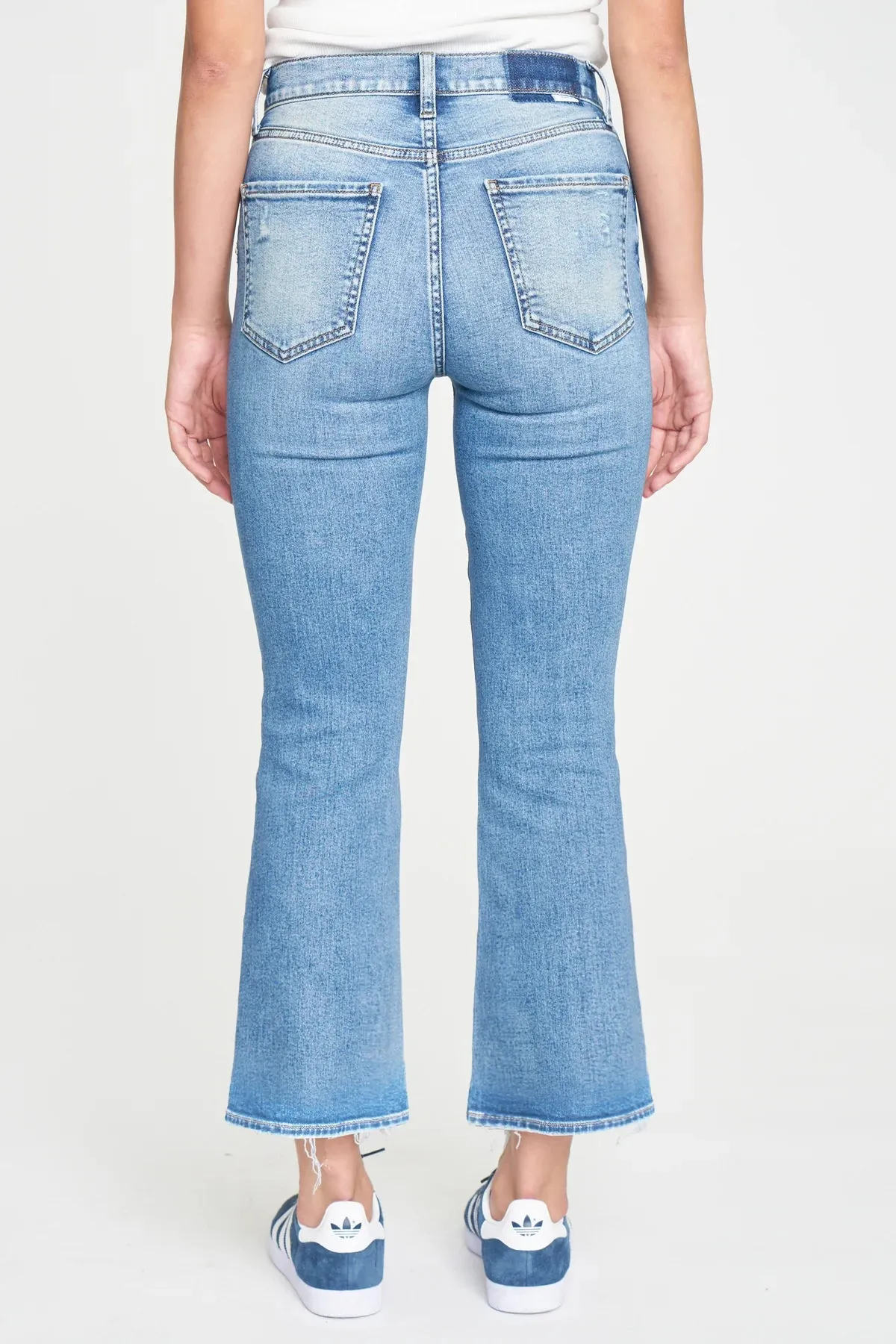 DAZE Denim Shy Girl Crop Flare Jeans (PDA)