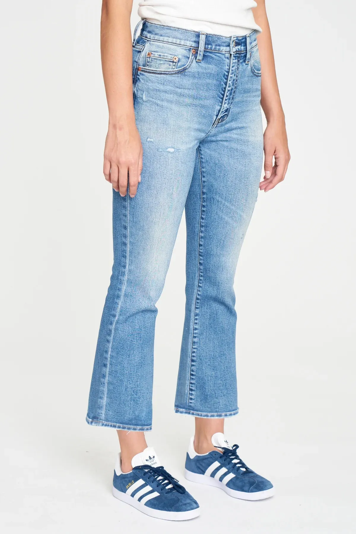 DAZE Denim Shy Girl Crop Flare Jeans (PDA)