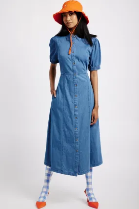 Denim Shirtdress in Denim