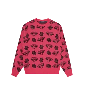 DIAMONDS & DOLLARS KNITTED JUMPER - PINK