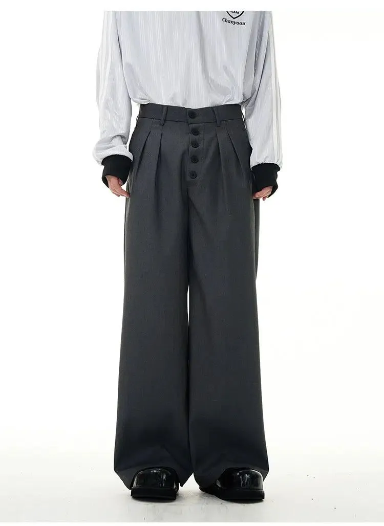 Five-Buttons Pleated Trousers