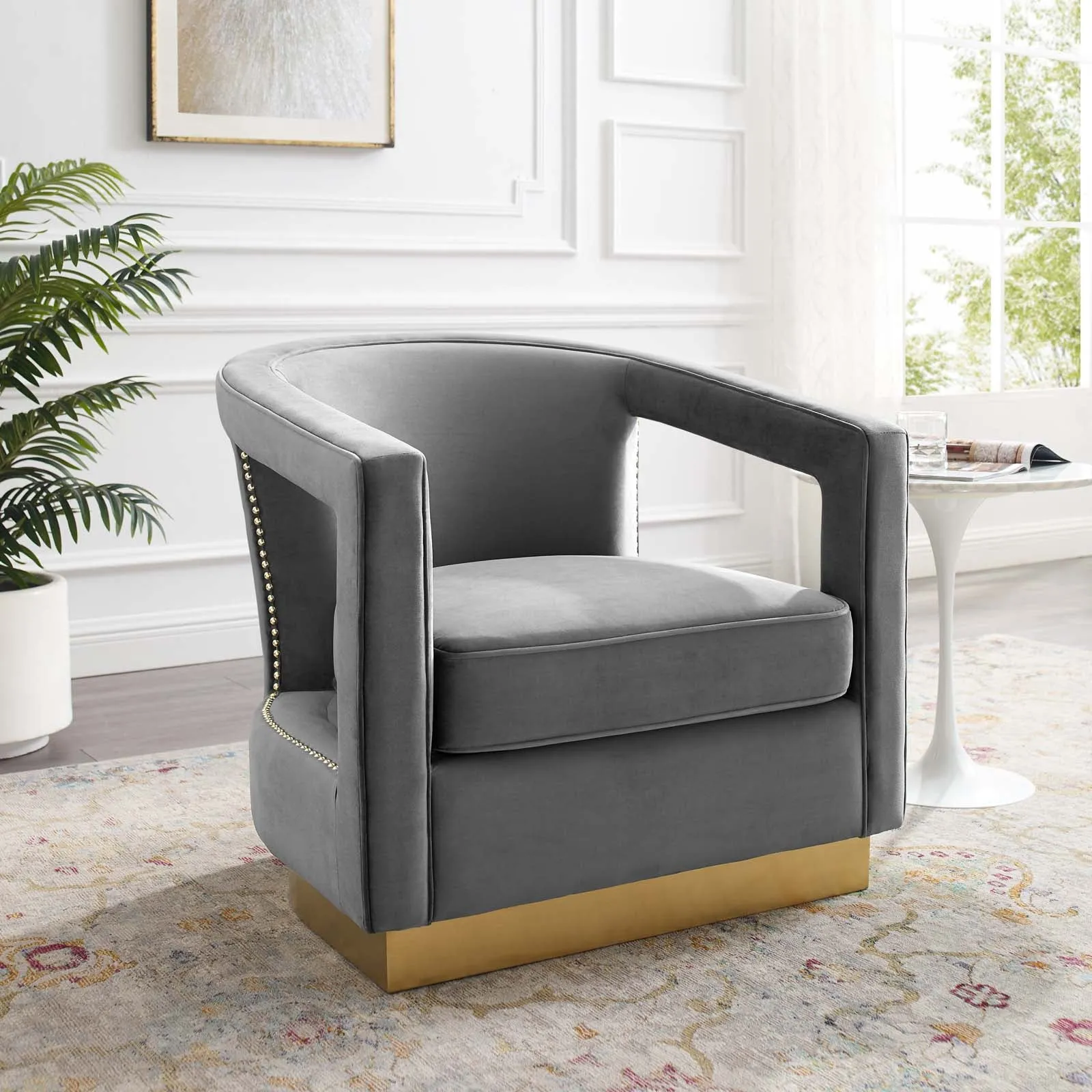 Frolick Performance Velvet Armchair