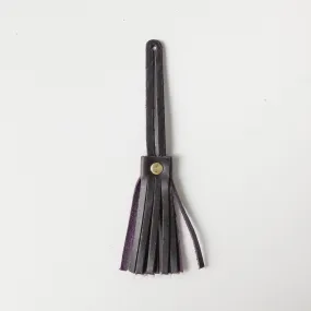 Glossy Purple Leather Tassel