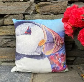 Jane Glue 'Puffin' Velvet Cushion