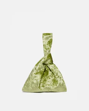 Jen - Crushed Velvet Clutch - Sage