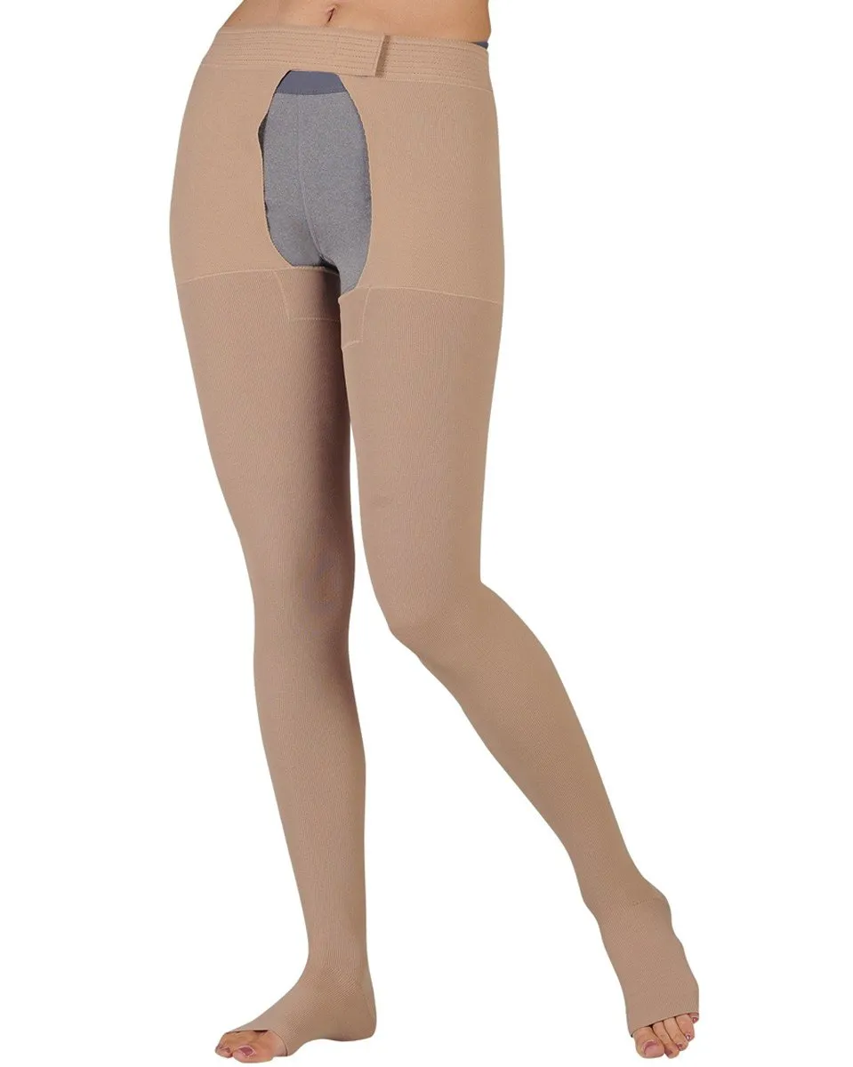 Juzo Dynamic OPEN TOE Pantyhose w/ Open Crotch 40-50 mmHg - CLEARANCE