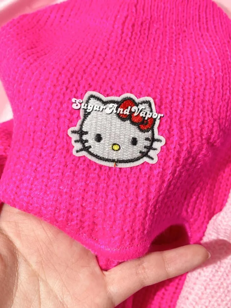 Kawaii Devil/Kitten Knitted Ski Mask