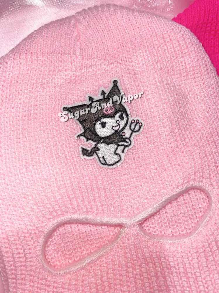 Kawaii Devil/Kitten Knitted Ski Mask