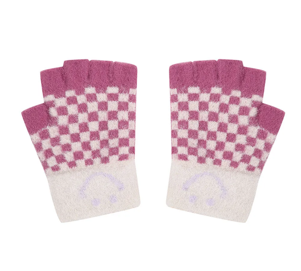 Kids Knit Fingerless Ultra Plush Knit Gloves