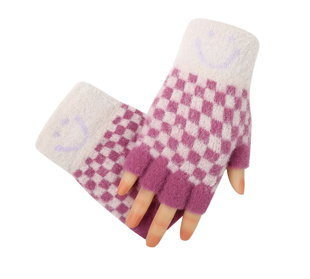 Kids Knit Fingerless Ultra Plush Knit Gloves