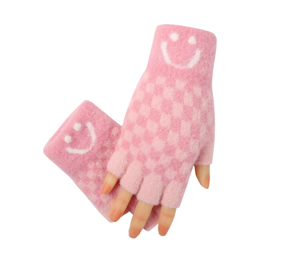 Kids Knit Fingerless Ultra Plush Knit Gloves